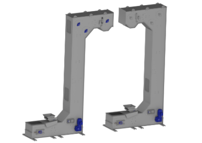 C and Z-type swing tray elevator